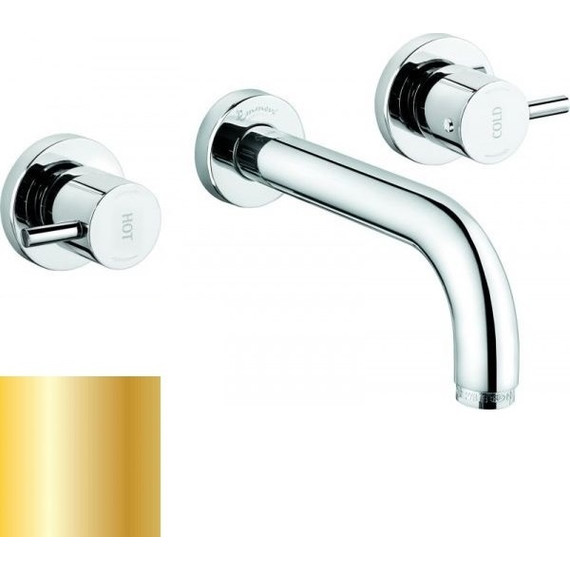 Смеситель для раковины настенный Emmevi Piper OR45155, золото - фото 