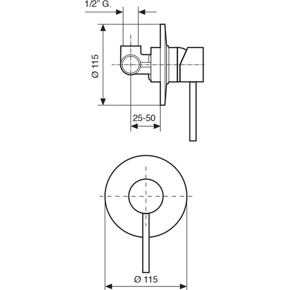 Смеситель для душа Emmevi Piper OR45009, золото - фото 2