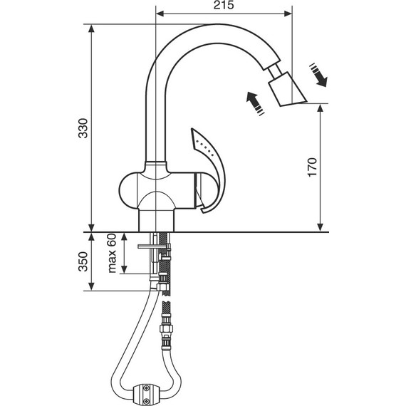 Смеситель для кухни Emmevi Ramses СR72066 - фото 3
