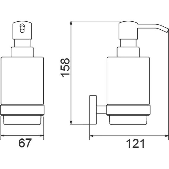 Дозатор для жидкого мыла Timo Selene 12039/03, цвет чёрный - фото 2