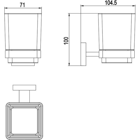 Стакан для зубных щеток Timo Selene 17033/17, цвет золото матовое - фото 2