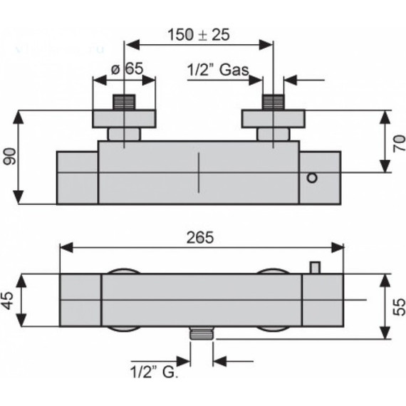 Смеситель для душа с термостатом Emmevi Sicily СR38300 - фото 2