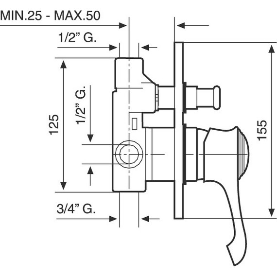 Смеситель для ванны Emmevi Tiffany BC6019, белый/хром - фото 2