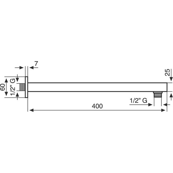 Кронштейн стеновой Emmevi 400 мм C00728OR, золото - фото 2