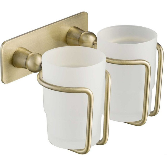 Стакан двойной для зубных щеток Timo Nelson 160032/02, цвет антик - фото 