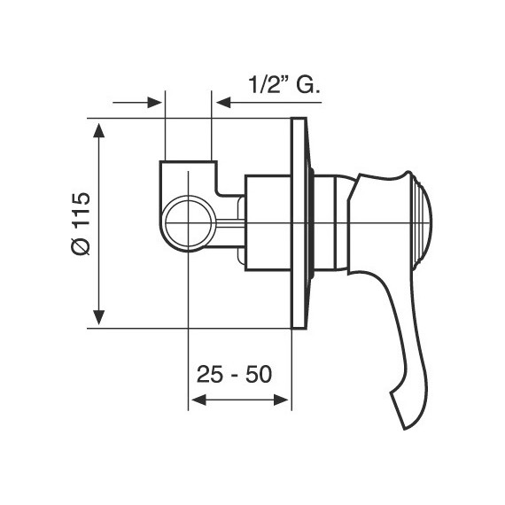 Смеситель для душа Emmevi Tiffany OR6009, золото - фото 2