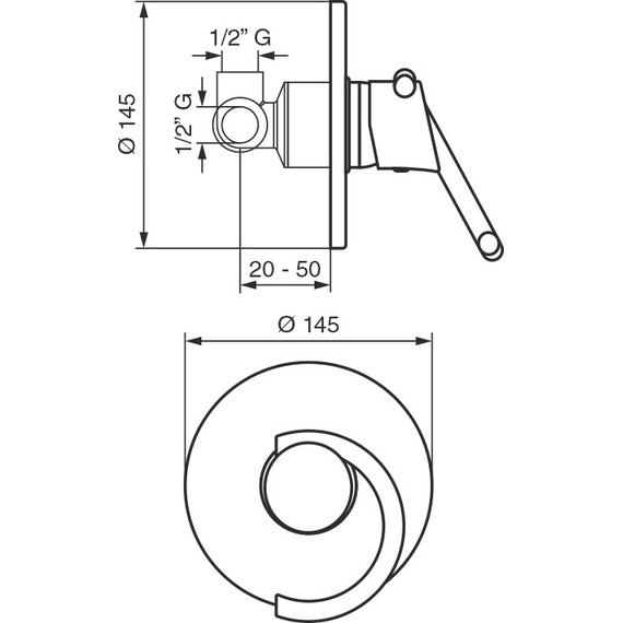 Смеситель для душа Emmevi Twist CR6609, хром - фото 2