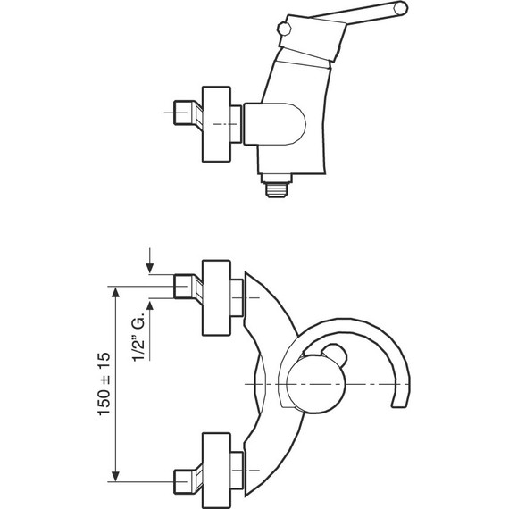 Смеситель для душа Emmevi Twist SC6602, хром матовый - фото 2