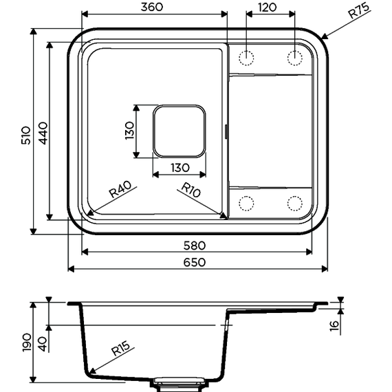 Кухонная мойка Omoikiri Tasogare 65-GR 4993487, leningrad grey, Цвет производителя: Leningrad Grey - фото 3