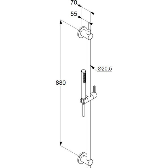 Душевой гарнитур Kludi Nova Fonte Puristic 1S 2084039-15, черный - фото 2