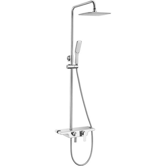 Душевая стойка Lemark Tropic LM7006C, хром/белый - фото 