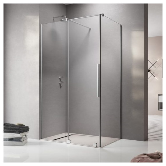 Душевое ограждение Radaway Furo KDJ 160х100 см L (стекло 8 мм), хром/прозрачное - фото 