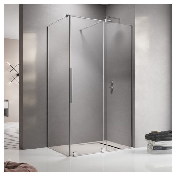 Душевое ограждение Radaway Furo KDJ 160х100 см R (стекло 8 мм), хром/прозрачное - фото 