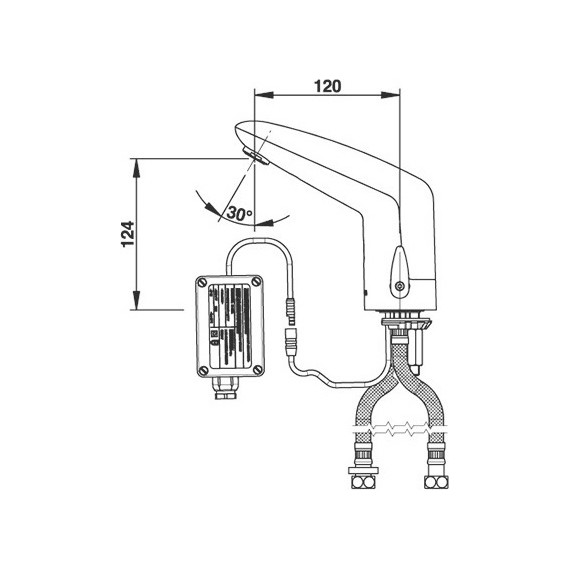 Смеситель для раковины электронный Presto Volta 55211 - фото 3