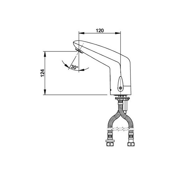 Смеситель для раковины электронный Presto Volta 55216 - фото 3