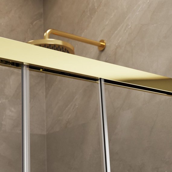 Душевое ограждение Radaway Idea Gold KDD 120х90 см, золото/прозрачное - фото 2