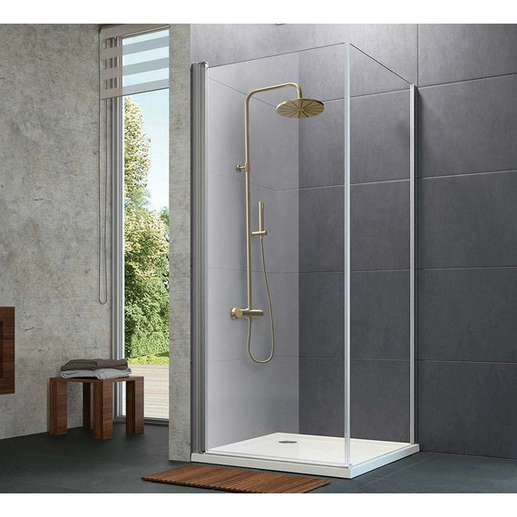 Душевая стойка с термостатом Paini Cox 78PJ689TH, золото - фото 2