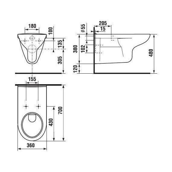 Унитаз подвесной Jika Deep 2064.2.000.000.1 - фото 3