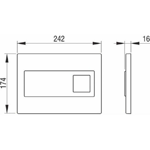 Кнопка смыва Pestan Diamond, белый - фото 2