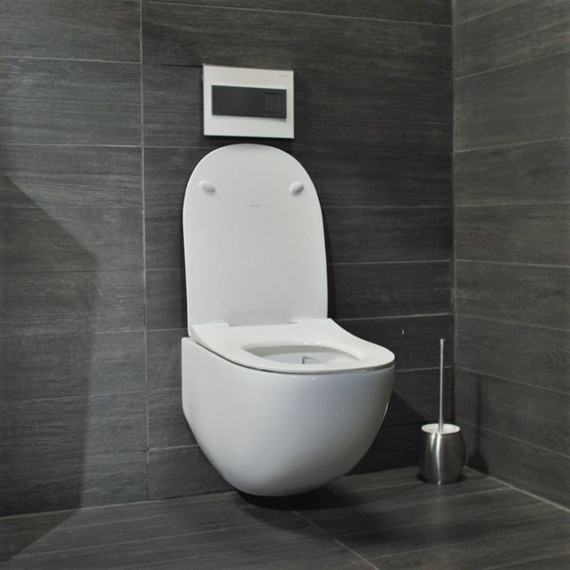 Унитаз подвесной Pestan Fluenta Rimless 40006661 с крышкой микролифт - фото 2