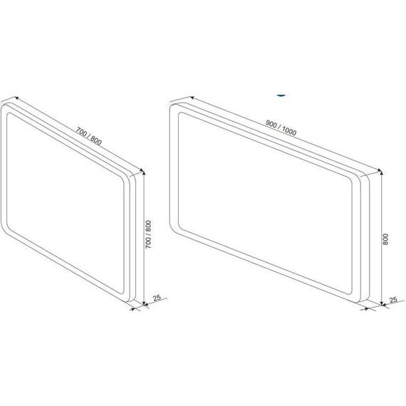 Зеркало Mirsant Cloud 80 см - фото 5