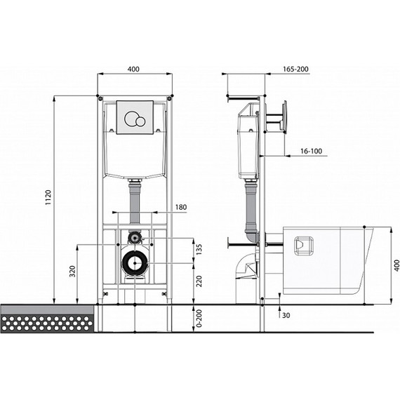 Инсталляция с подвесным унитазом Santeri Альфа 1.3815.9.S00.00B.0 - фото 6