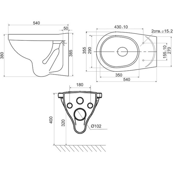Инсталляция с подвесным унитазом Santeri Альфа 1.3815.9.S00.00B.0 - фото 5