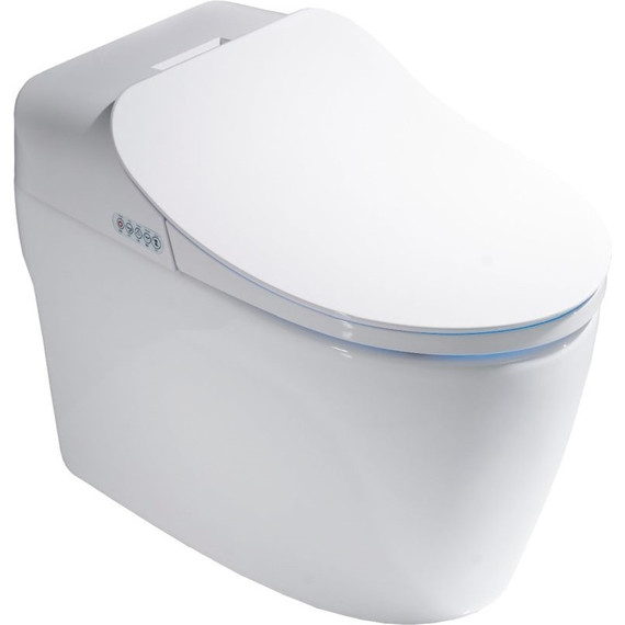 Унитаз-биде приставной безободковый импульсный электронный Timo TE-721 с крышкой микролифт - фото 