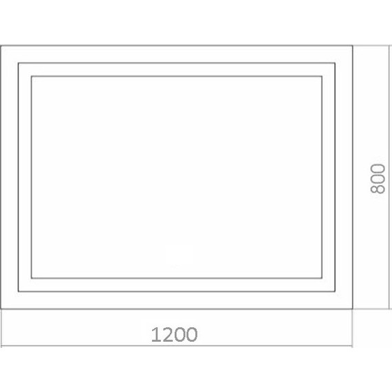 Зеркало Azario Ливия Led 120 см (с подсветкой и сенсорным выключателем) - фото 3