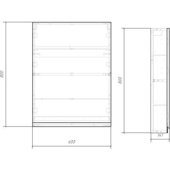 Шкаф подвесной Cersanit Moduo 60 см SW-MOD60/Wh, белый - фото 2