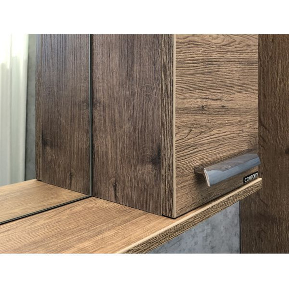 Зеркало-шкаф Comforty Марио 75 см, дуб тёмный - фото 6