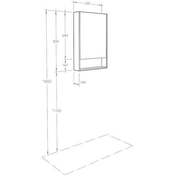 Зеркало-шкаф Акватон Сканди 55 см 1A252102SDZ90, белый/дуб рустикальный - фото 8