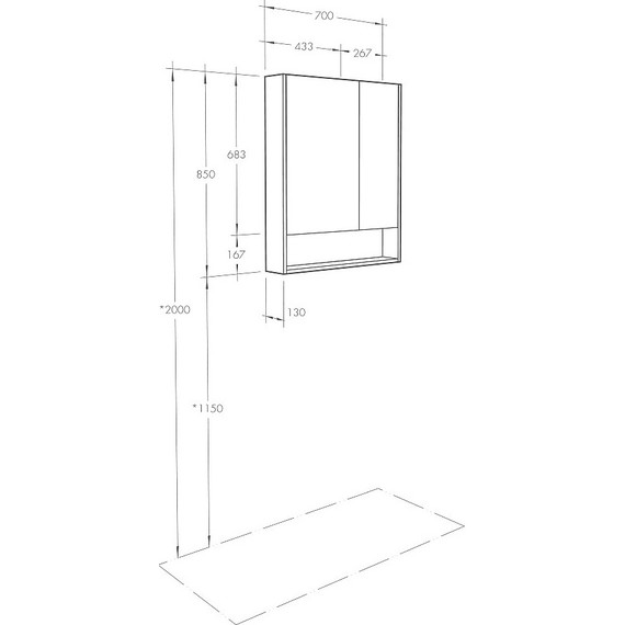 Зеркало-шкаф Акватон Сканди 70 см 1A252202SDB20, белый/дуб верона - фото 6