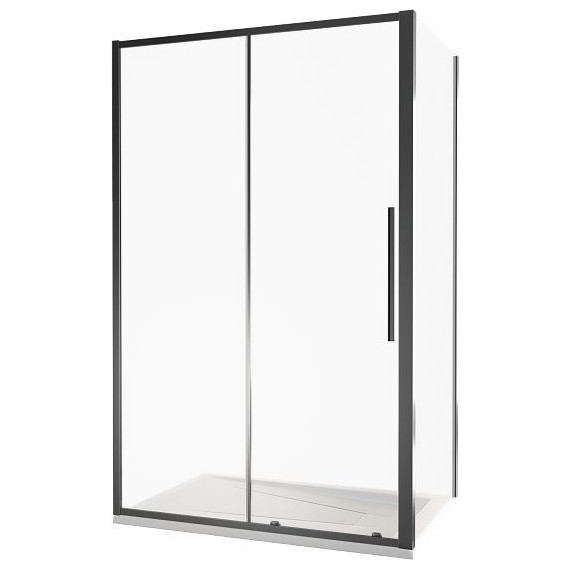 Душевое ограждение Bas Idea WTW-110-C-B+SP-80-C-B 110х80 см, чёрный/прозрачное - фото 