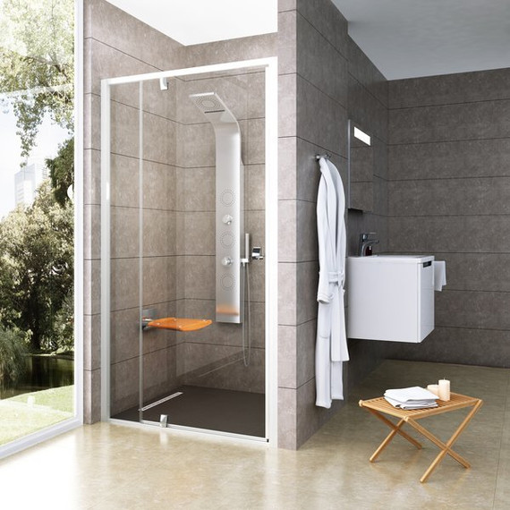 Душевая дверь Ravak Pivot PDOP2 110 см 03GD0100Z1 белый/хром/прозрачное - фото 