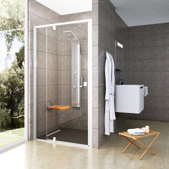 Душевая дверь Ravak Pivot PDOP2 110 см 03GD0101Z1 белый/прозрачное - фото 