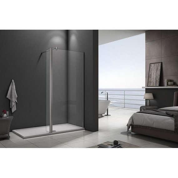 Душевая перегородка Bas Walk In SP2-100-C-CH 100 см хром/прозрачное - фото 2