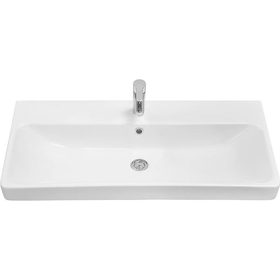 Тумба подвесная с раковиной Акватон Сканди 90 см 1A2519K0SDB20, белый/дуб верона - фото 12