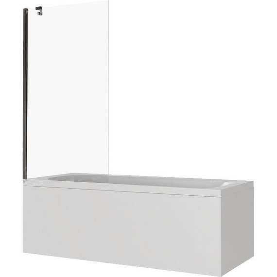 Шторка для ванны Bas Screen BS-90-C-B 900х1400 мм, чёрный/прозрачное - фото 