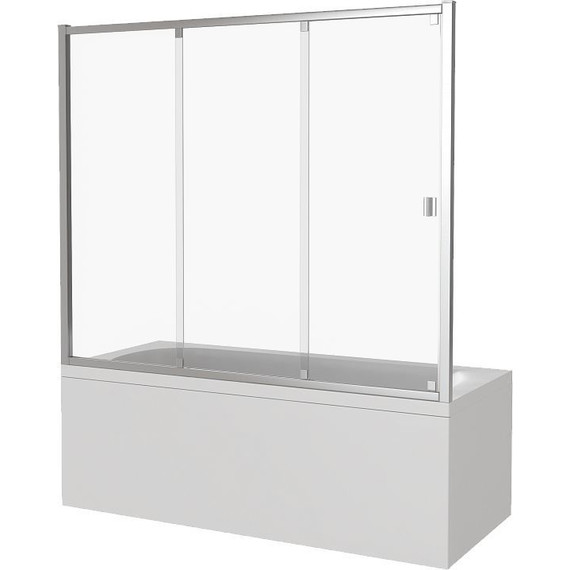 Шторка для ванны Bas Screen WTW-170-C-CH 1700х1400 мм, хром/прозрачное - фото 