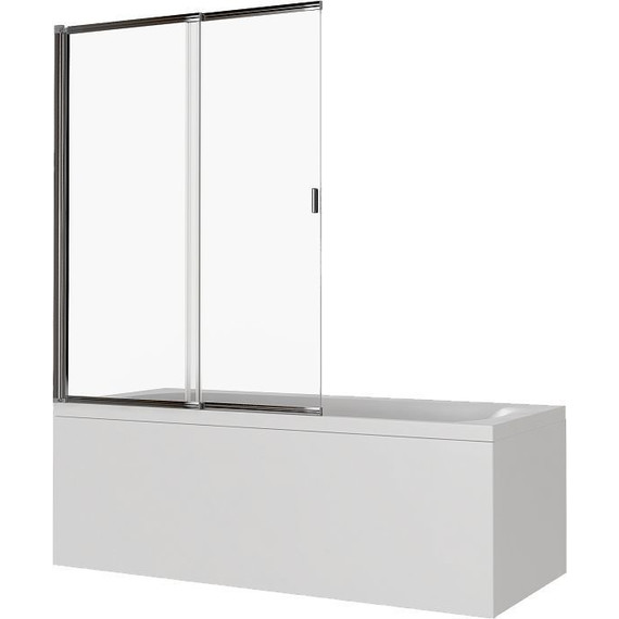 Шторка для ванны Bas Screen SL-100-C-B 1000х1400 мм, чёрный/прозрачное - фото 