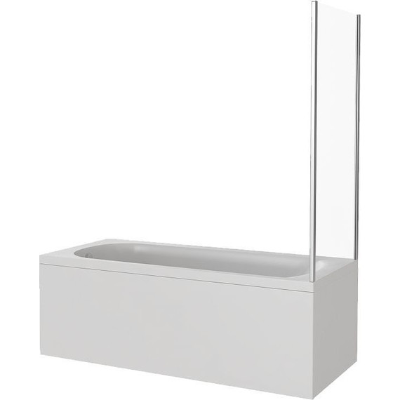 Торцевая шторка для ванны Bas Screen SP-70-C-CH 700х1400 мм, хром/прозрачное - фото 