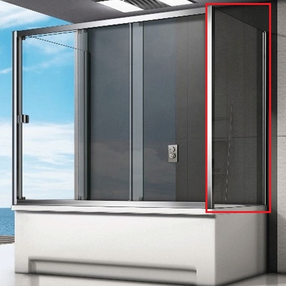 Торцевая шторка для ванны Bas Screen SP-70-C-CH 700х1400 мм, хром/прозрачное - фото 6