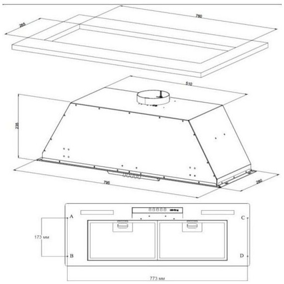 Вытяжка Korting KHI 9931 W - фото 2