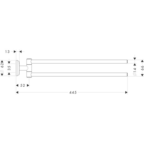 Полотенцедержатель Hansgrohe Logis Classic 41612000 - фото 3
