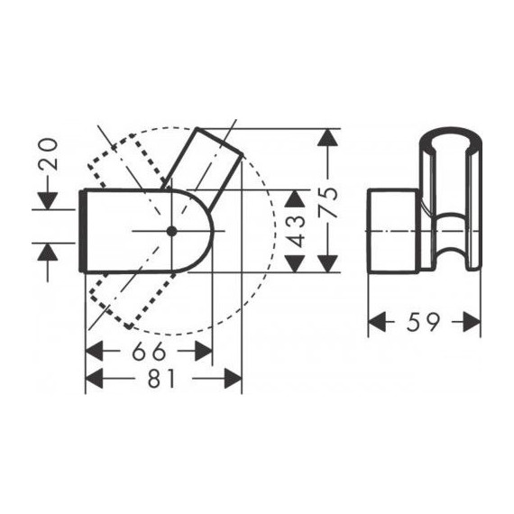 Держатель душевой лейки Hansgrohe Porter Vario 28328000 - фото 2
