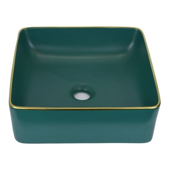 Раковина-чаша Bronze de Luxe 40 см 1063, зеленый/золото - фото 