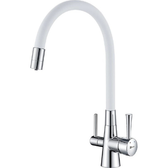 Смеситель для кухни Lemark Comfort LM3075C-White, хром/белый - фото 