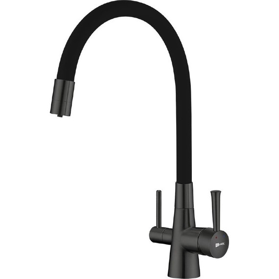 Смеситель для кухни Lemark Comfort LM3075GM, графит/черный - фото 