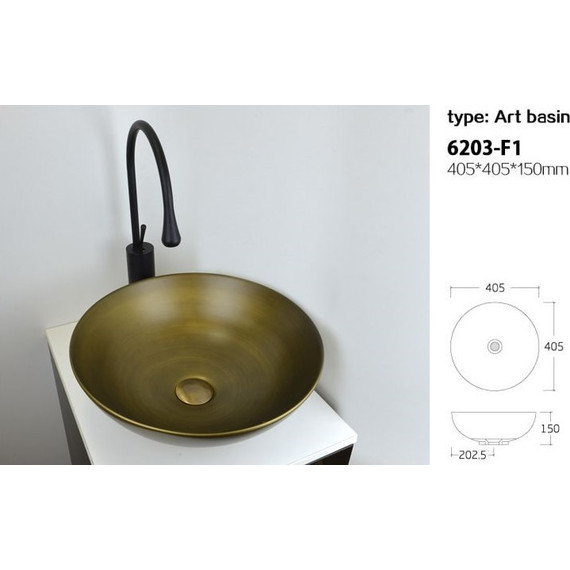 Раковина-чаша Bronze de Luxe Sphera 40 см 6203, бронза - фото 5